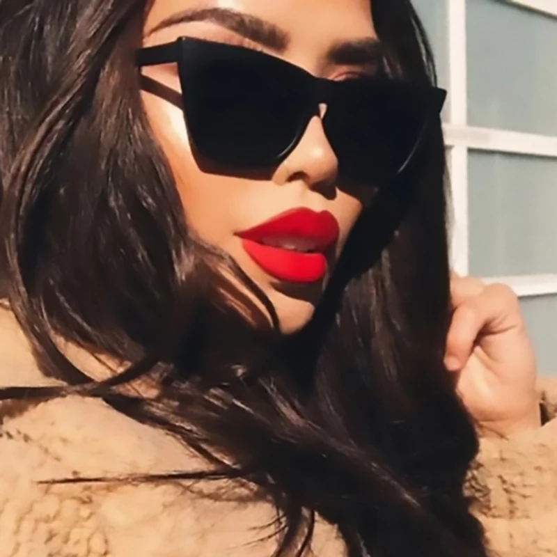 

Black Square Sunglasses Women 2019 Brand Designer Vintage Retro Shades Eyewear Elegant Feminine Glasses uv400 Protection Eye
