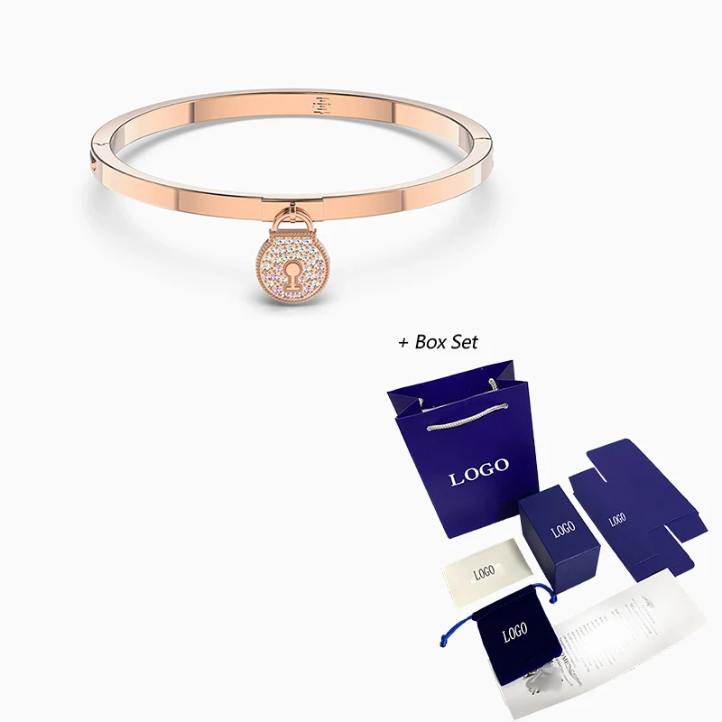 

2020 Trend SWA New TOGETHERNESS LOCK Bracelet Fashion Lock Magnolia Flower Shape Decoration Women Popular Luxury Jewelry Gifts