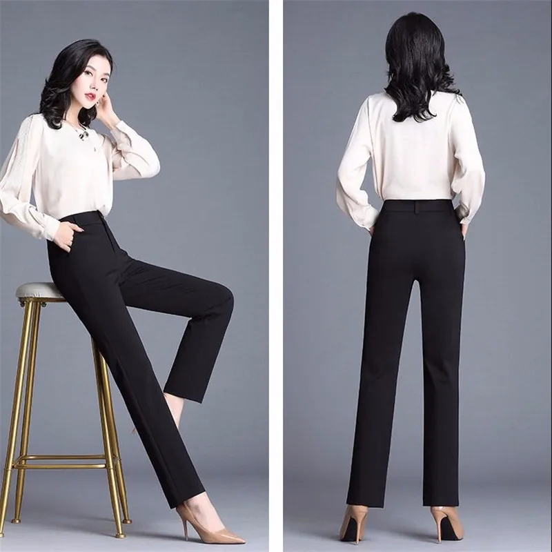 Women Suit Pants Autumn Winter Office Ladies Dress Pants Women