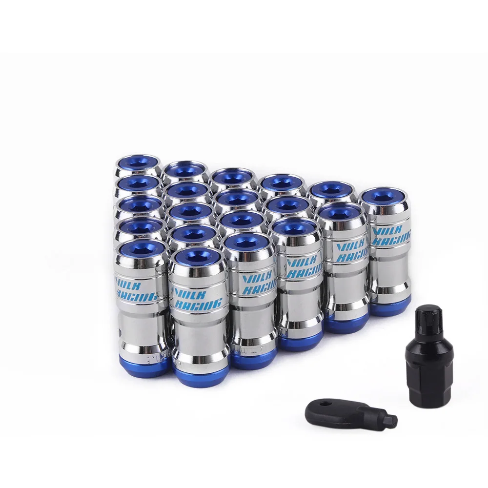 blue RASTP-M12 X 1,5 м/12X1,25 Volk гоночная формула Гайки Колеса Винт для Nissan для Toyota универсальный RS-LN001 - Название цвета: blue
