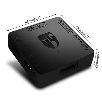 

5V 3Pin to 12V 4Pin RGB HUB 5V to 12V Motherboard Light RGB Converter N58E