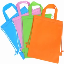 20 шт Высокое качество Продвижение Новое поступление Эко-веревка Нетканая сумка для покупок на шнурке сумки для покупок