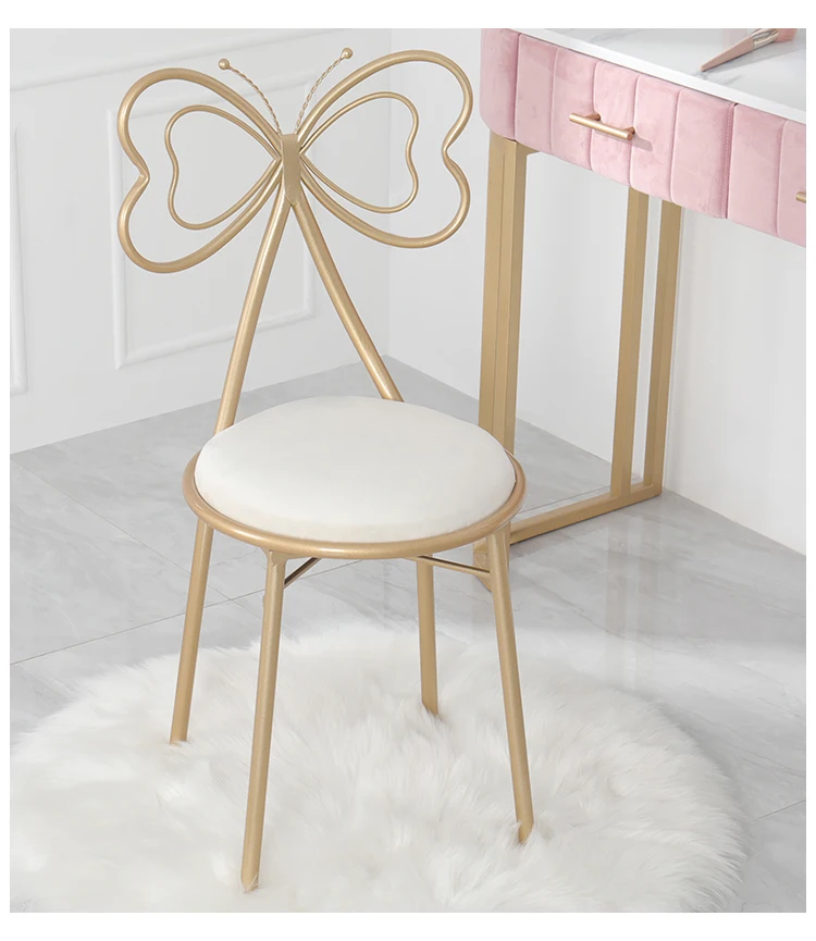 Chair Living Room Chairs Metal Butterfly Bow Backrest Make Up Dining Chair Desk Chairs кресло для отдыха chaises Salle Manger