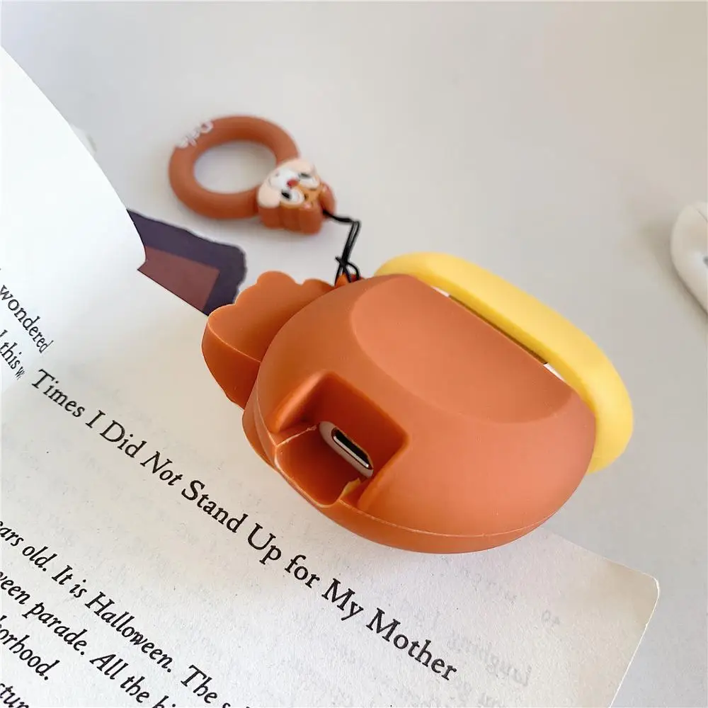Милый мультфильм чип и Дейл chipmunk силиконовый мягкий чехол для Apple Airpods 1/2 чехол беспроводной Bluetooth защитный чехол для наушников