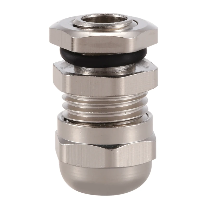 5 Pcs M12 Metal 3-6.5mm Dia Waterproof Cable Glands Connector