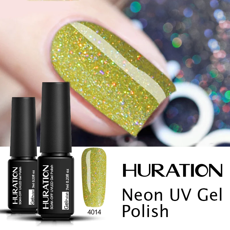 Huration новый набор гелей для ногтей неоновый Блестящий УФ светодиодный