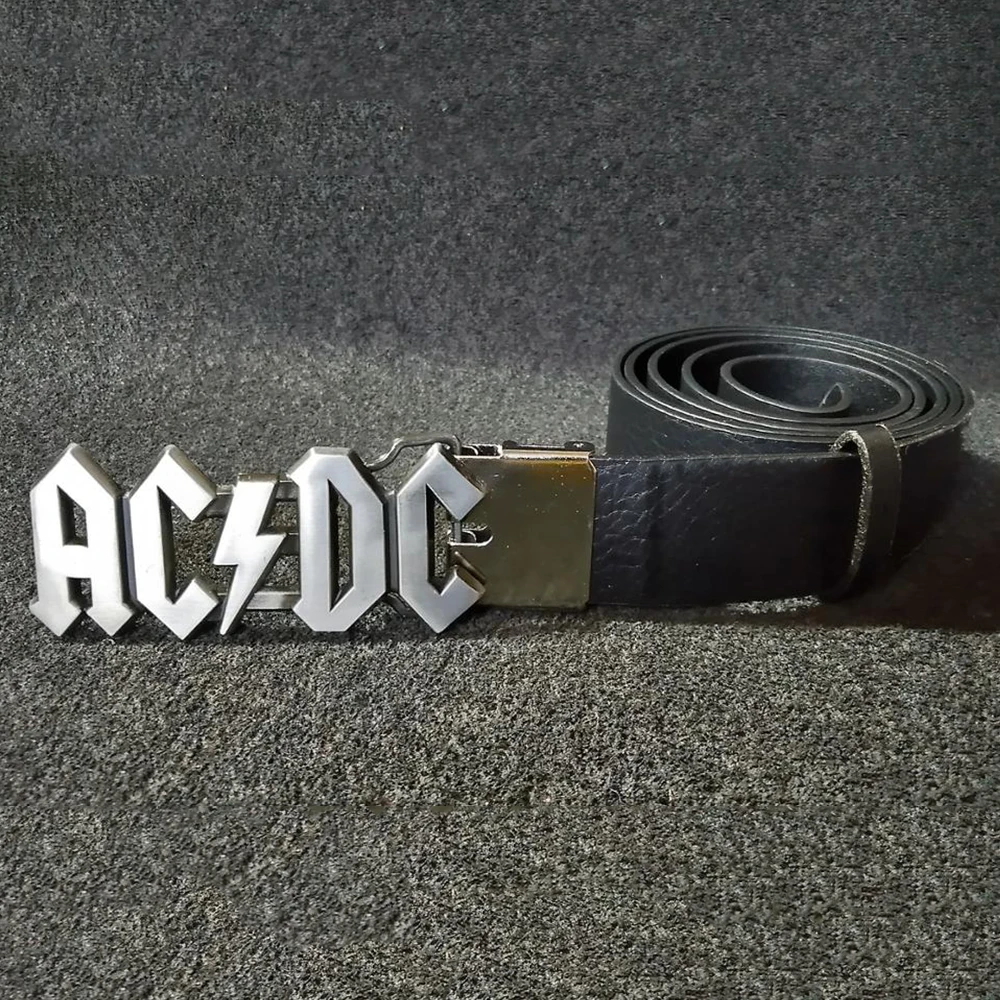 WesBuck бренд ACDC вырез рок тяжелый металл музыка пряжки ремня крутой ковбой Паракорд Hebilla