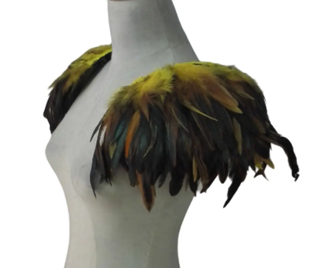 Наплечные эполеты ручной работы с перьями # FSP16006|epaulette|epaulette shoulderepaulette feather |