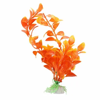 

Orange Artificial Plant Plastic Aquarium Decoration