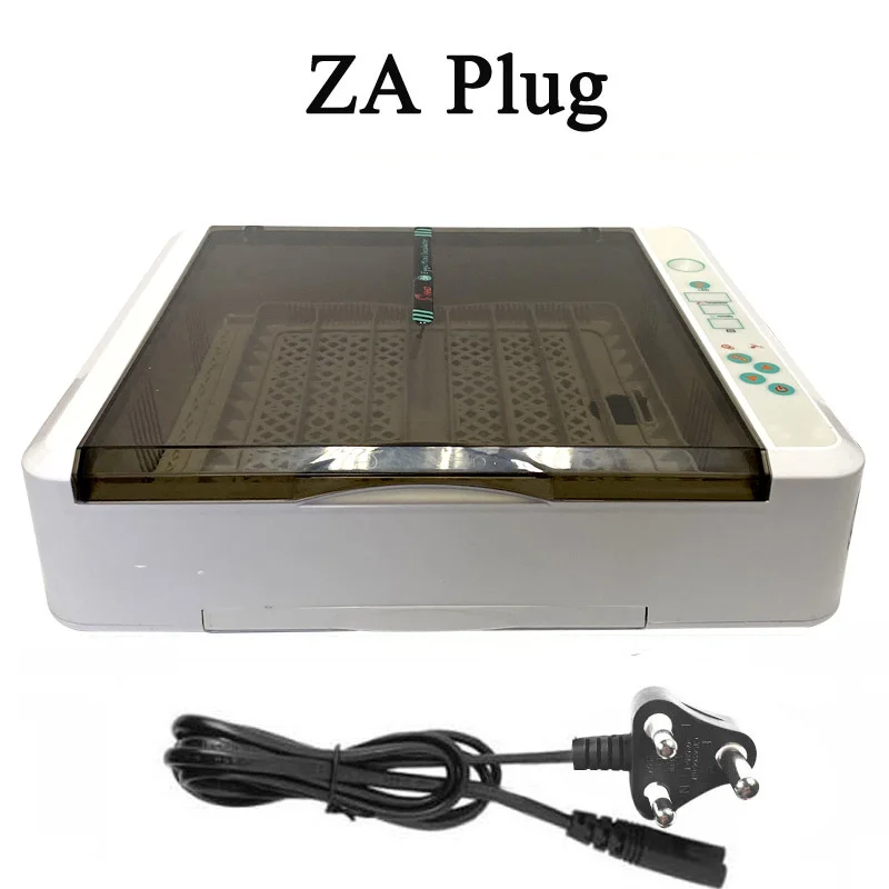 ZA Plug Новейший 36-120 яиц полностью автоматический инкубатор куриных яиц Брудер инкубатория птицы оборудование инкубатор машина автоматический поворот яиц - Цвет: ZA Plug