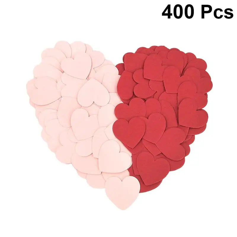 400 шт конфетти в виде сердца 3 см мини-конфетти для вечеринки, дня рождения, юбилея, аксессуары(красный+ розовый