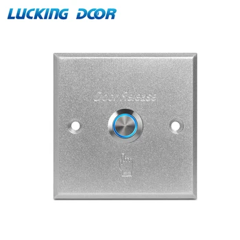 86*86mm Aluminum alloy Push Button Switch Exit Button Door release for door lock access control gate door opener for Home/office 1