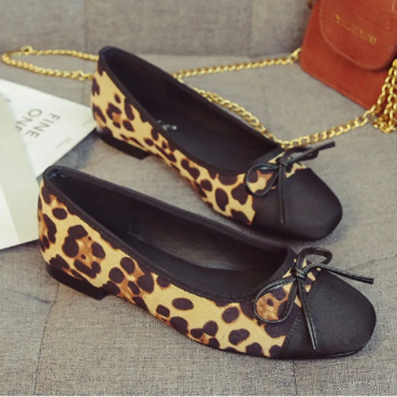 Women's casual shoes women's sports shoes women's flat shoes women's leopard pattern patchwork shoes women's soft soled shoes