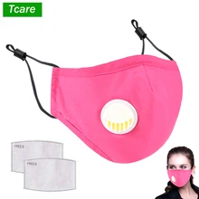 Tcare – masque anti-poussière de sécurité, avec filtres 2 PM 2.5, masque facial facile à respirer, lavable, anti-Pollen et anti-allergie