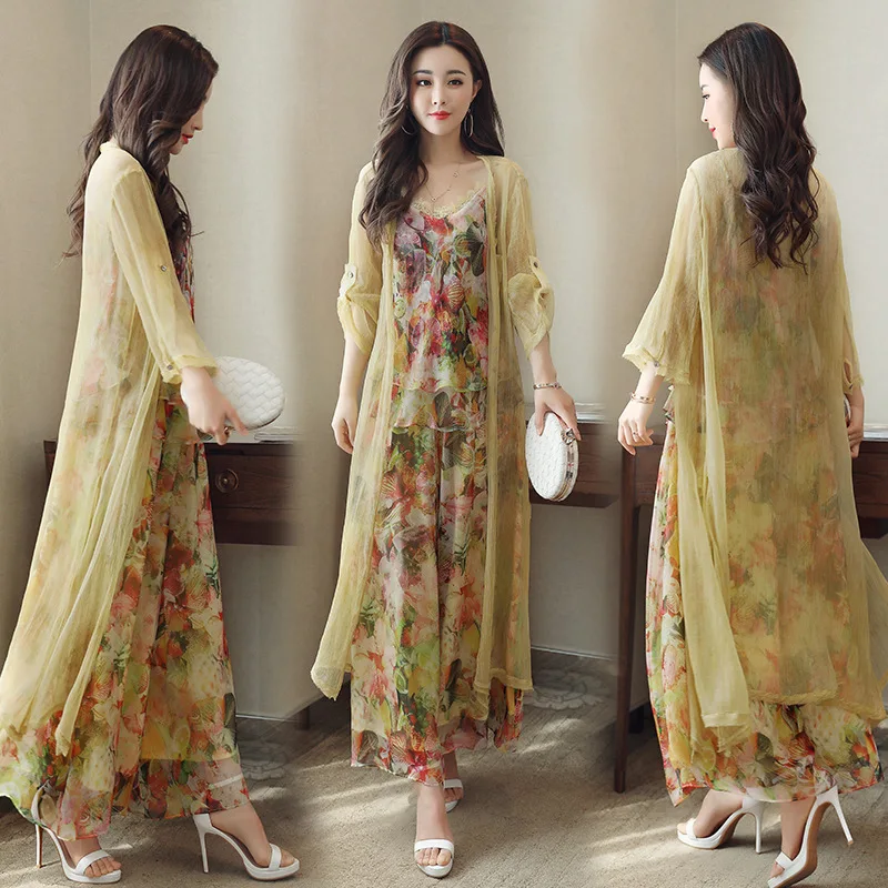 

Mid-length Printed Casual Elegant Trend Elegant Loose-Fit Set/Suit Skirt 2019 Spring Long Sleeve