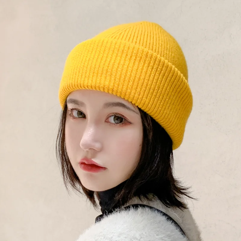 Высококачественная громоздкая шапочка зимняя женская шапка Skullies Beanies вязаная шапка теплая куртка с шерстяной подкладкой для женщин унисекс зимняя Лыжная шапка - Цвет: 10