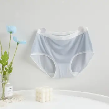 

Ultra-Thin Seemless Bare Sense Viscose Medium Waist Ultra-Suitable Summer Naples Not Crimping Breathable Hole Seemless Underwear
