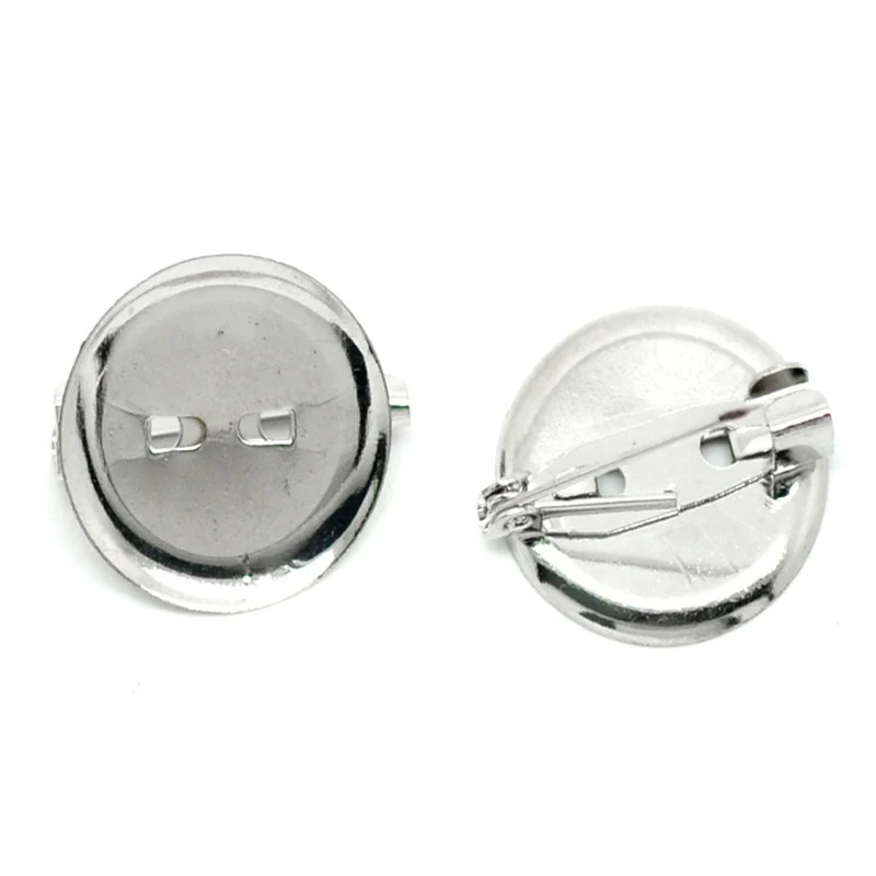 100 шт. броши с кабошоном диаметр 20 мм Для изготовления ювелирных изделий своими