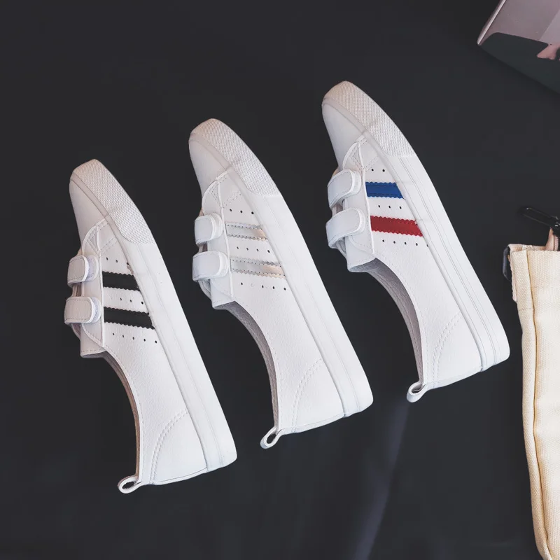 2023 New Women Loafers Fashion Sneakers Woman Casual Slip-on Shoes Ladies Classics Off White Shoes Female Breathable PU Leather