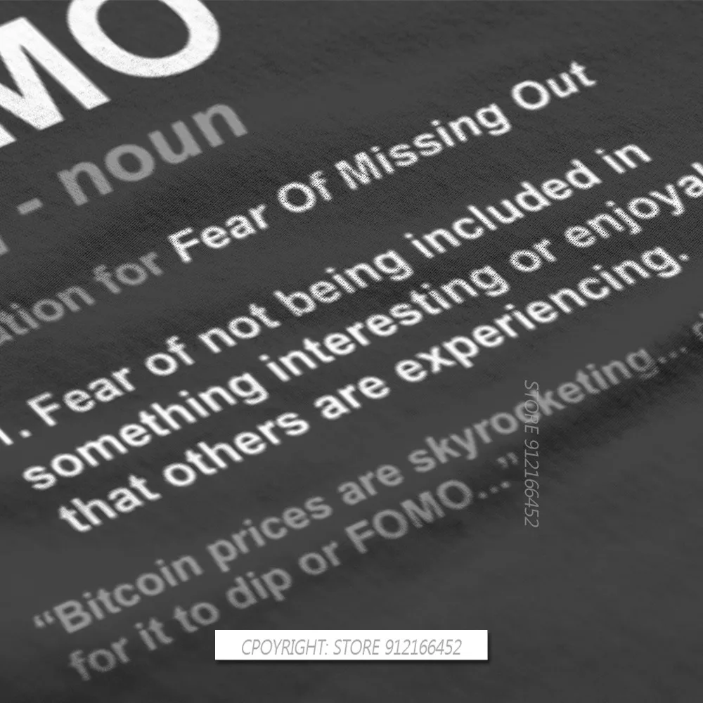 FOMO TShirts Bitcoin Cryptocurrency 광부 Meme 남성 그래픽 패브릭 Streetwear T 셔츠 O 넥  빅 사이즈 - AliExpress