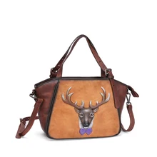 Верхний слой из воловьей кожи ретро ниша Единорог сумка на плечо женская новая ручная кожаная Портативная сумка-мессенджер