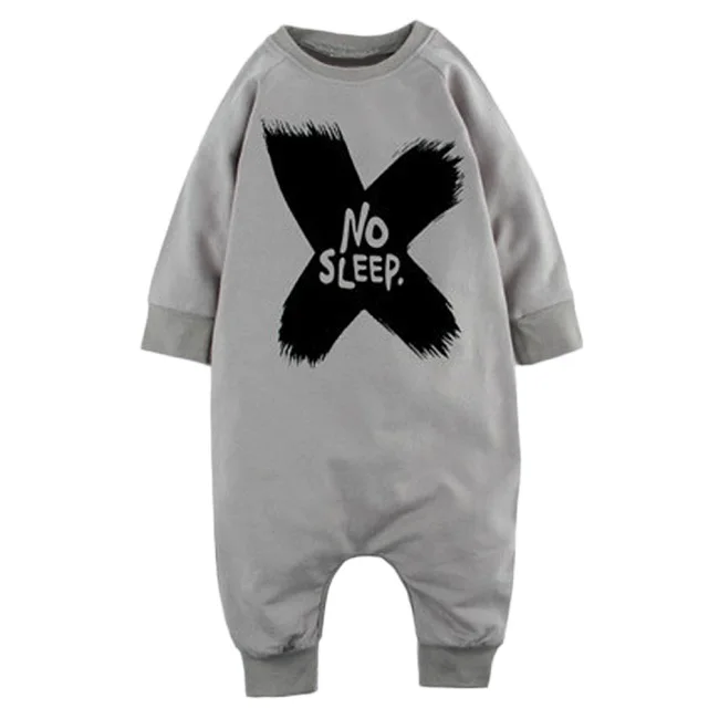 gray size 90 Новинка года; брендовый теплый комбинезон с длинными рукавами и буквенным принтом для маленьких мальчиков; комбинезон; комплект одежды; Цвет черный, серый - Цвет: gray size 90