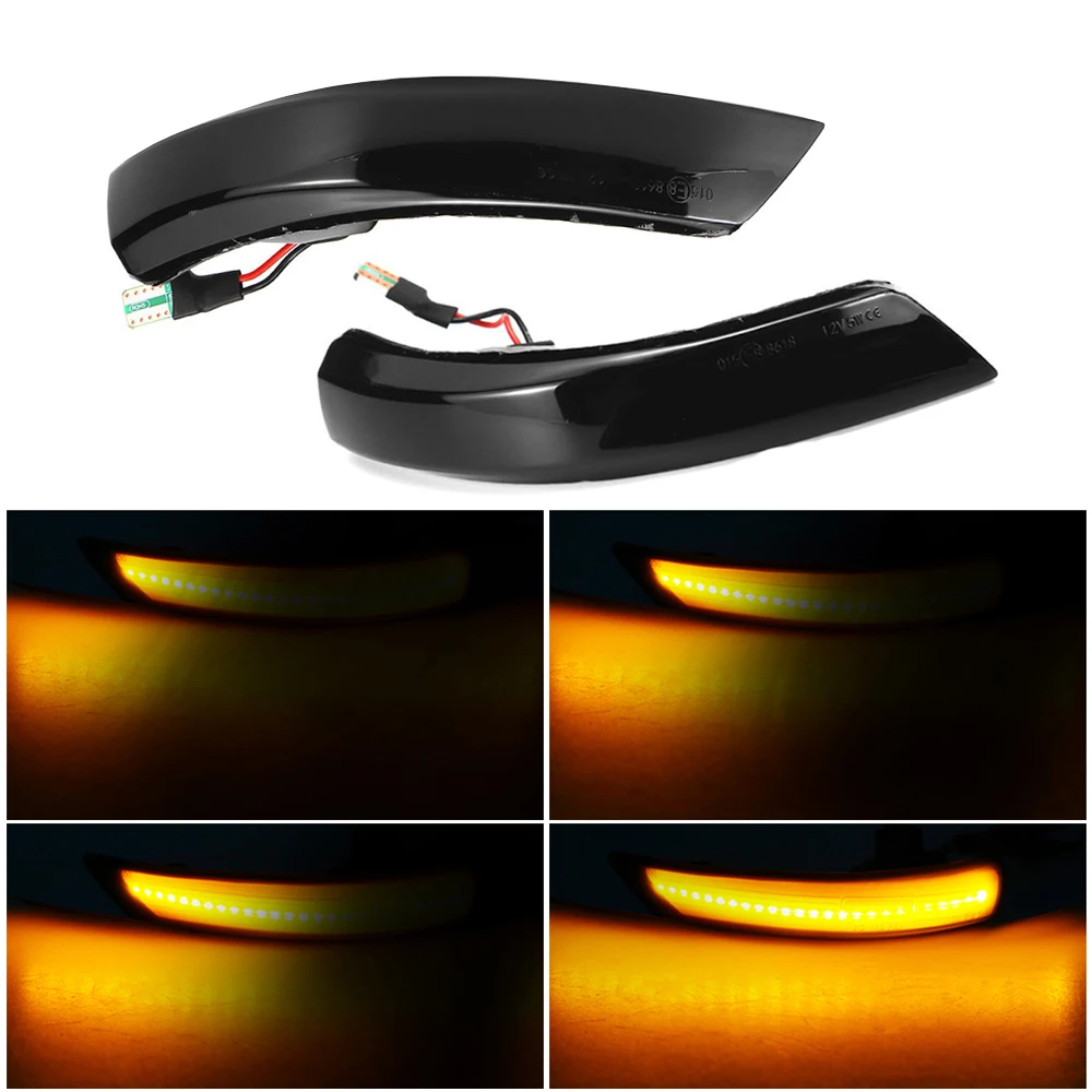 

Flowing LED Dynamic Turn Signal Light For Ford Focus 2 3 Mk2 Mk3 Mondeo Mk4 Side Wing Rearview Mirror Indicator Blinker Bulb