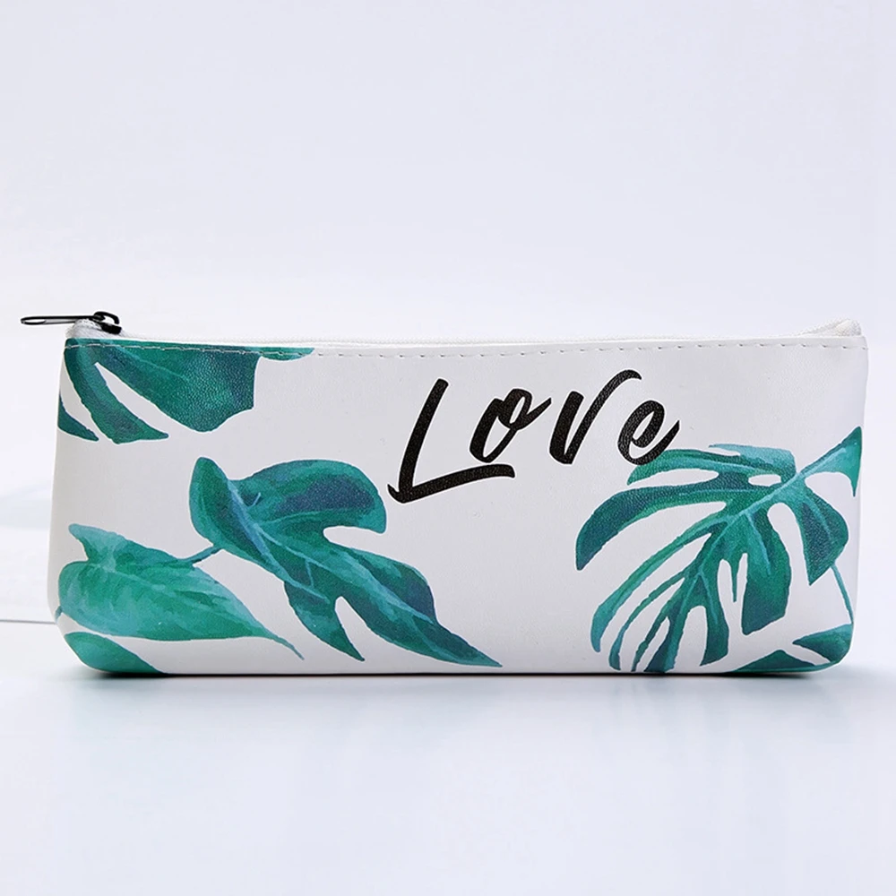 love 1pcs 4 Designs Green Blue Orange Purple Watercolour Pencil Bags School Case Creative Kawaii Large Size Pencil Bags for Girls - Цвет: love