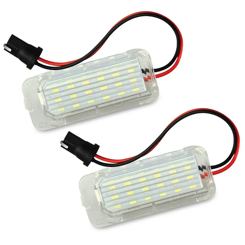 

2pcs Error Free LED Number License Plate Light Lamp For Ford Focus 5D Fiesta Mondeo MK4 C-Max MK2 S-Max Kuga Galaxy 6000k White