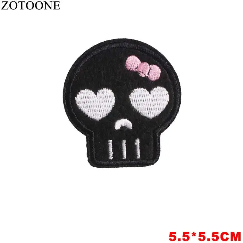 PE0848CT ZOTOONE Железный патч череп письмо звезды значок нашивки для одежды пришить теплопередача DIY вышитая аппликация ткань G - Цвет: PE0848CT