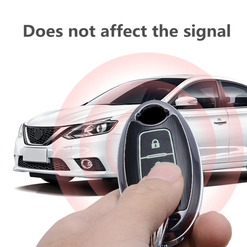 ПВХ светящийся Алюминиевый сплав чехол для ключей автомобиля для Nissan Qashqai J10 J11 X-Trail t31 t32 пинает Tiida Pathfinder Murano Note, Juke AUTO