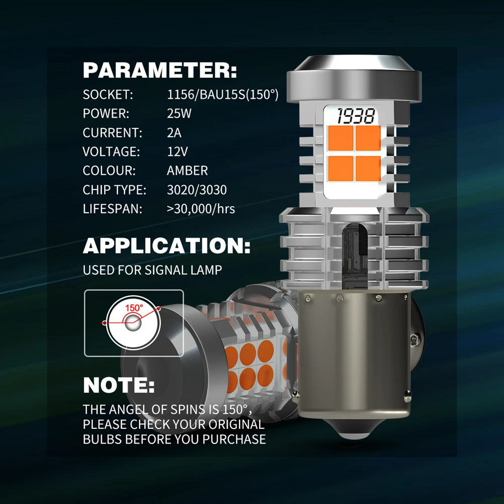 2x Canbus Bau15s PY21W 7507 LED ���� �ڵ��� ���� ���õ�, ���� ����, ������ �÷��� ����Ʈ, ���� ����, ������ ���ο� ȭ��Ʈ ���� ����