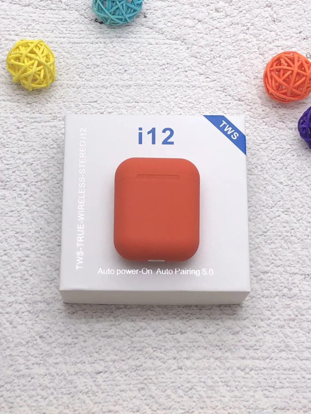 i12 red Прямая поставка i12 TWS Bluetooth 5,0 наушники двойные звонки умные сенсорные наушники для iPhone Pk I9s I7s I10 наушники - Цвет: i12 red