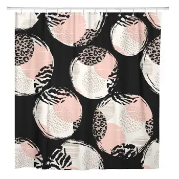 

72"x72" Shower Curtain Waterproof Polyester Fabric Pattern Abstract Geometric Animal and Circles Modern for Interior Decorative