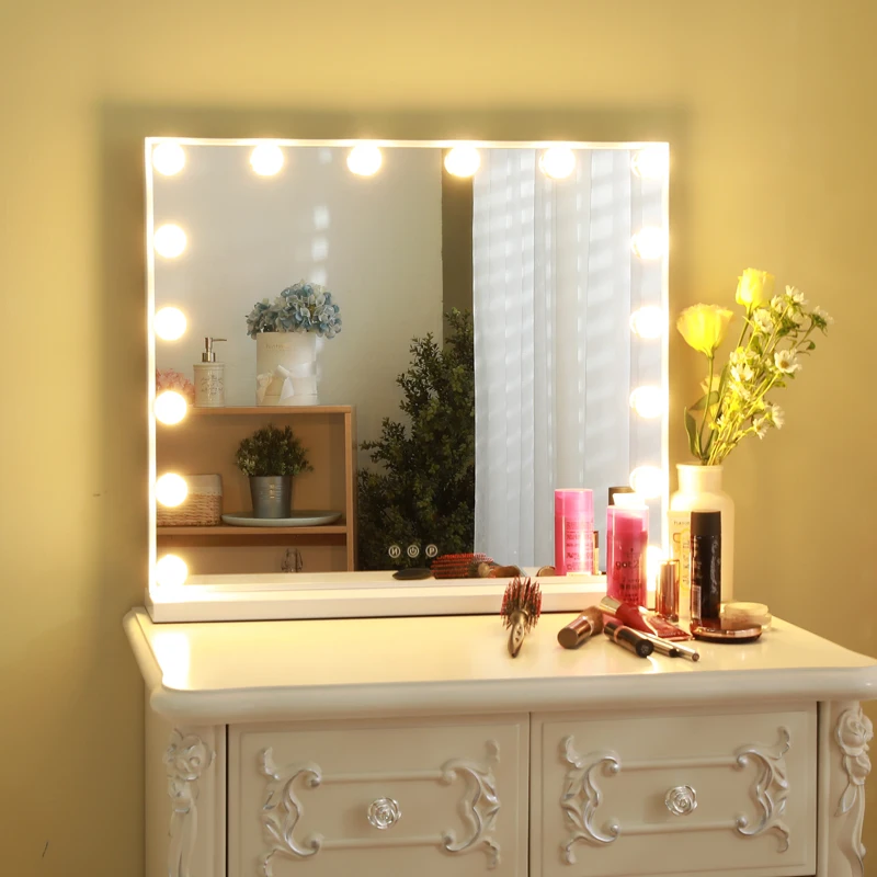Зеркало для макияжа с подсветкой в голливудском стиле светодиодные лампы