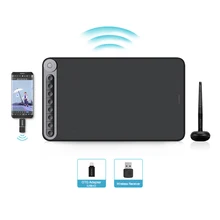 Huionl inspirroy dial q620m gráfico desenho tablet 266pps conexão sem fio digital caneta tablet com dial para pc e android