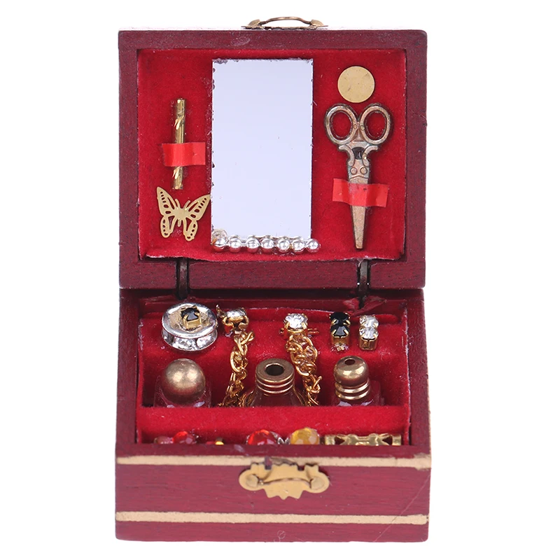 Dollhouse Miniatures Jewelry Box Doll Room Decor Accessory 1/12R_yk 