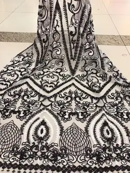 

nice looking feather embroidery tulle mesh lace fabric DiuDiu-9.8907 with good quality for party dress