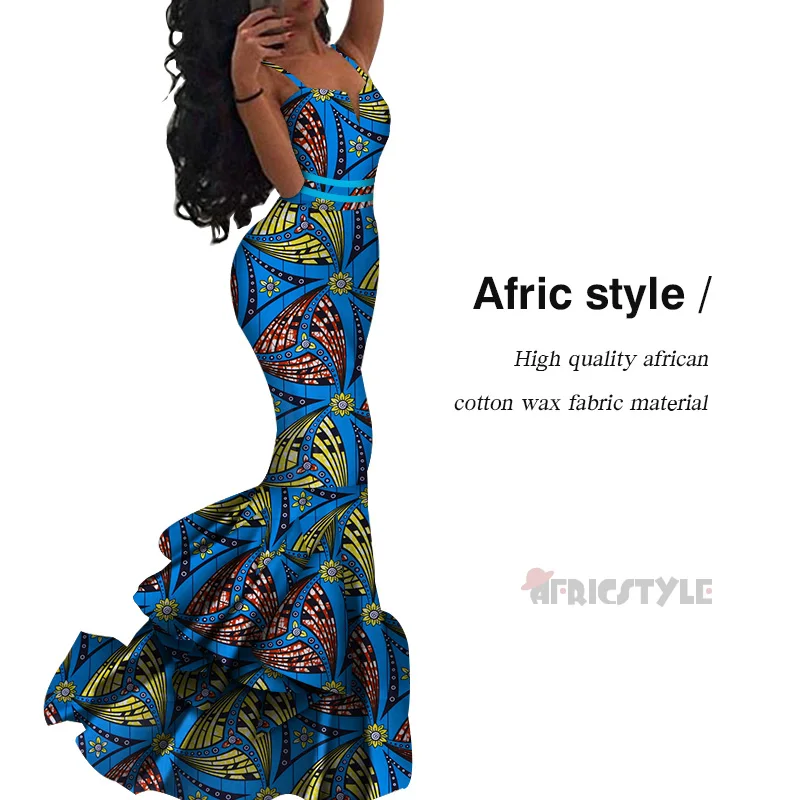 Nuevo vestido sin mangas de estilo africana de Ankara vestidos de cóctel vestido de fiesta WY5445