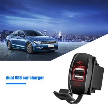 

Dual USB Socket Car Charger with Cover Personal Car Easily Installation F1 3.1A Elements for 12-24V Car Boat Motorcycle
