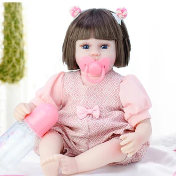 

Silicone Reborn Baby Doll Alive Simulation Doll 42cm Kids Infant Doll Soft Toy Lifelike For Birthday Christmas Play Toy
