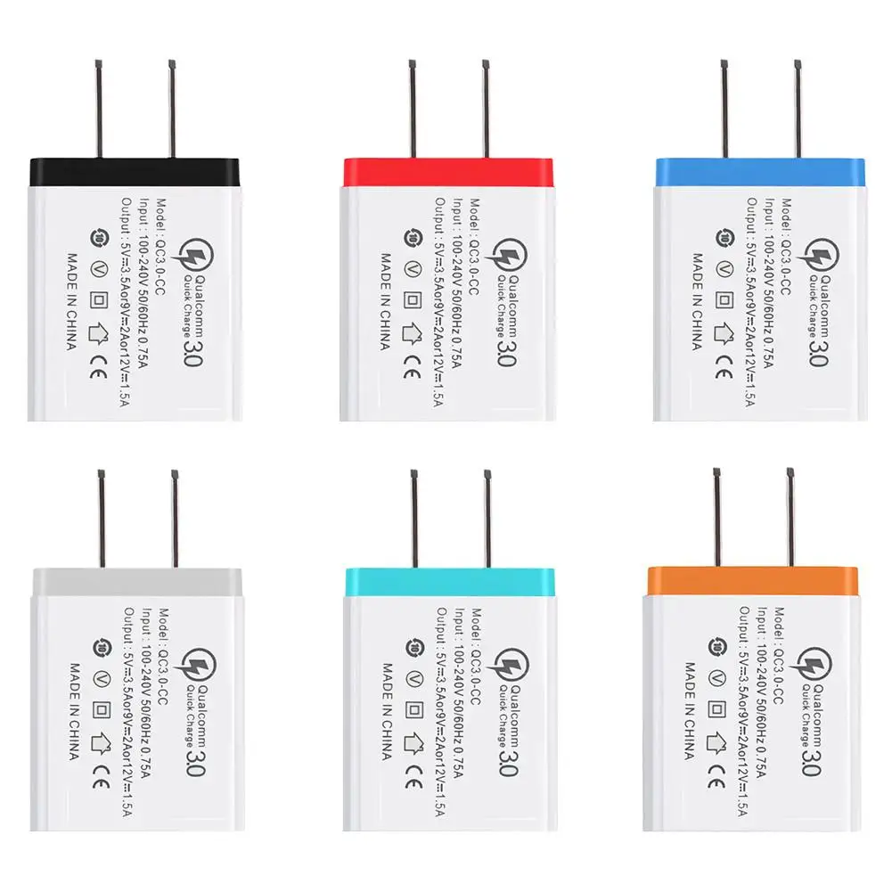 Универсальное быстрое зарядное устройство USB QC3.0 18 Вт Быстрое Зарядное устройство USB настенное зарядное устройство для мобильного телефона IPhone samsung huawei Xiaomi US/EU Plug