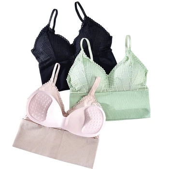 

Fashion Women Bra Lace Sports Vest Tube Top Big U Beautiful Back Wrapped Chest Bottoming Gathered Bras No Steel Ring Underwear