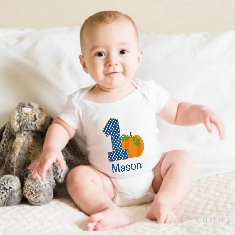 

Baby romper suit the European and American wind tide baby climb clothes printed letters round collar clothing with short sleeves