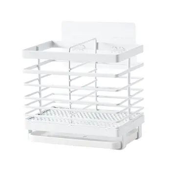 

Wall Mounted Kitchen Cutlery Drainer Spoon Fork Chopsticks Holder Multi-function Utensils Organizer Shelf Punch-free