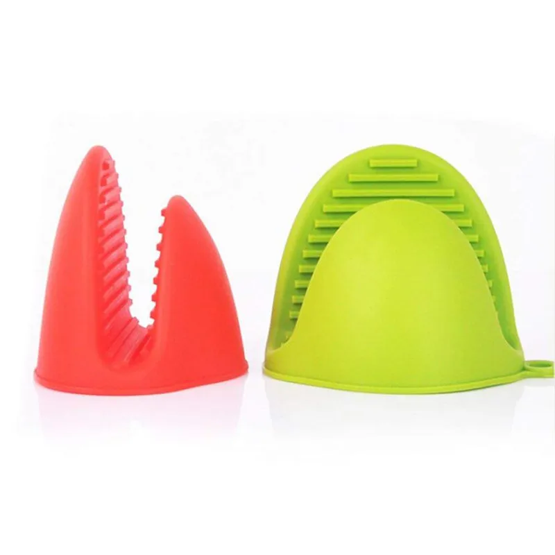 1pc Thicken Silicone Baking Oven Mitts Microwave Oven Glove Insulation Non Stick Anti-slip Grips Bowl Pot Clips Kitchen Gadgets