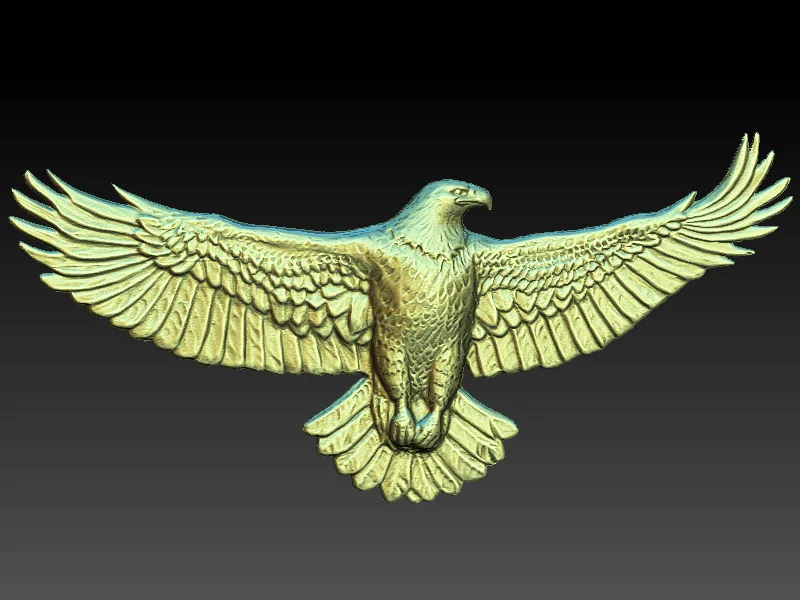 Relieve de modelo 3D Eagle para enrutador CNC, impresora 3D Artcam Aspire Bas Relief en formato de archivo STL