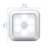2022 Battery Powered 6 LED Square Motion Sensor Night Lights PIR Induction Under Cabinet Light Closet Lamp  for Stairs Kitchen ► Photo 2/6