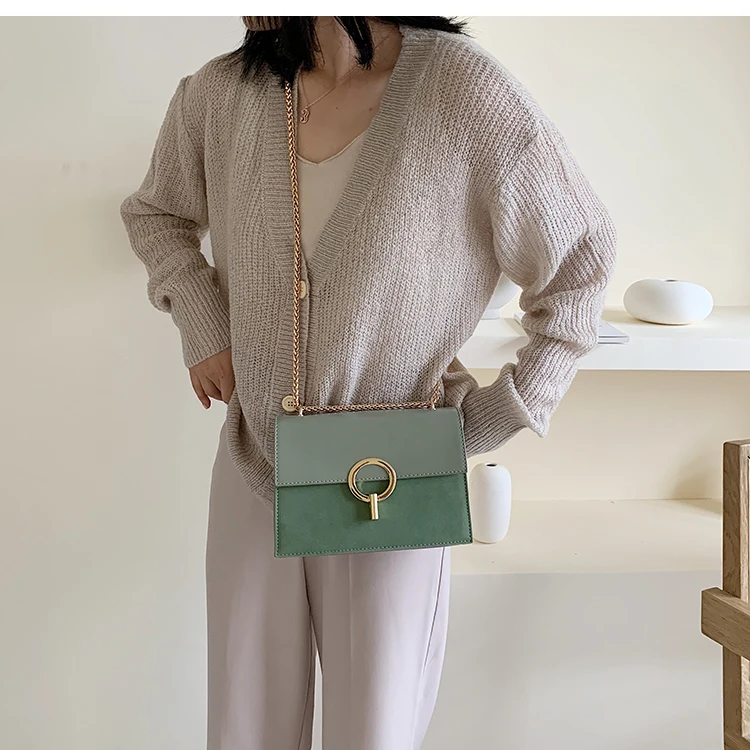 Elegant Female Flap Square bag Fashion New High Quality Leather Women's Designer Handbag Lock Chain Shoulder Messenger Bags