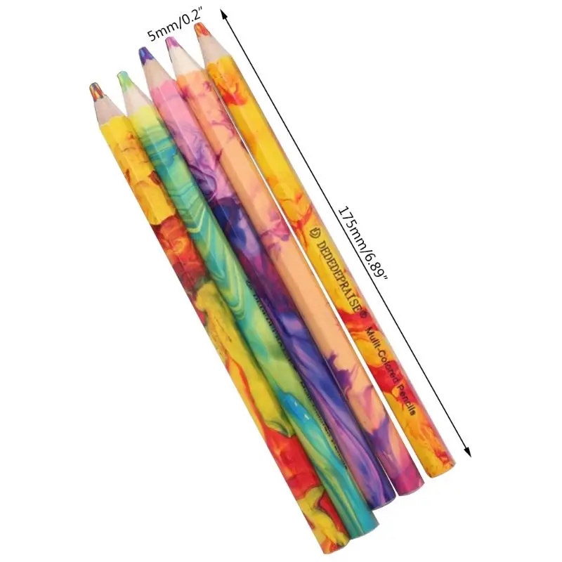 

5Pcs Soft Pastel Pencils Wood Colore Drawing Pencils Multicolor Sketching Pencil L41E